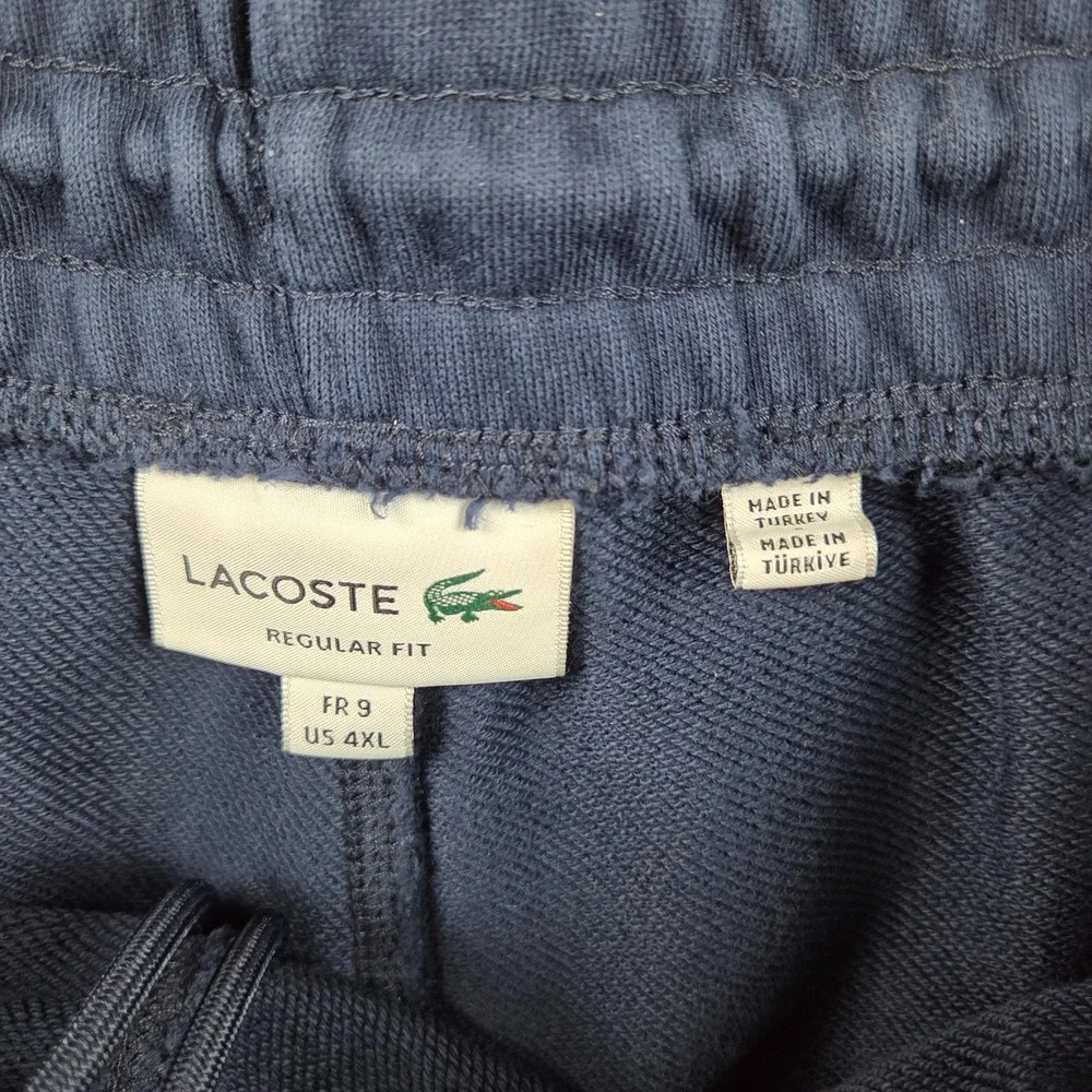 Lacoste‎ Cotton Fleece Cargo Shorts Mens 4XL Blue Sweat